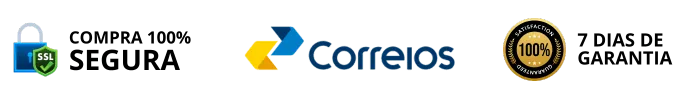 Compra 100% Segura · Correios · 7 Dias de Garantia